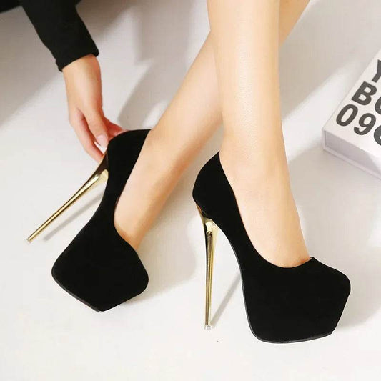 Waterproof Black High Heels - Sexy Summer Shoes for Adults - Buy Center UK