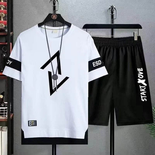 Buy Center Men's Sports T-Shirt & Shorts Set - Casual Summer Wear - Buy Center UK