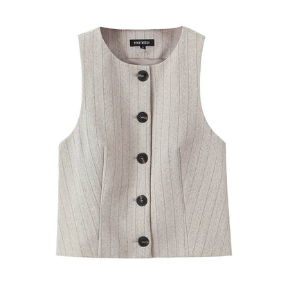 TFMLN Women's Spring Vest Pant Set - Stylish Office & Leisure Wear - Buy Center UK