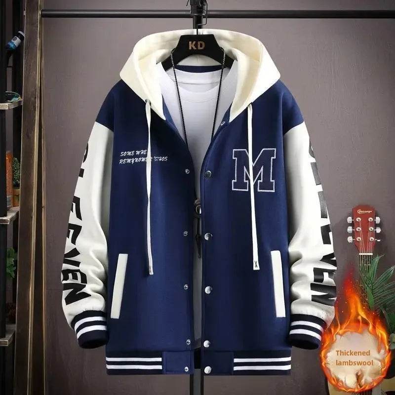 Buy Center Trendy Letter Print Hooded Jacket - Loose Fit Cardigan - Buy Center UK