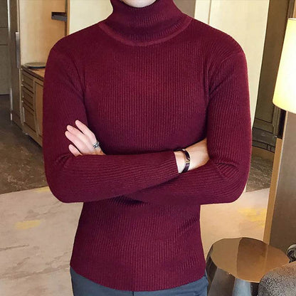 Buy Center Winter High Neck Sweater for Men - Slim Fit Turtleneck - Buy Center UK