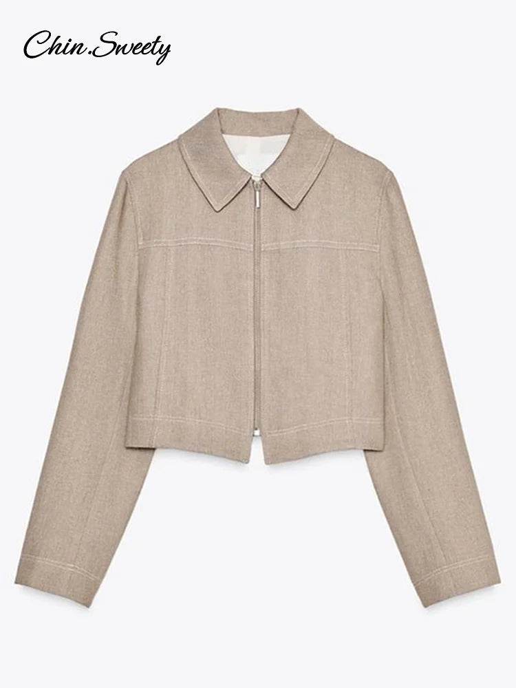 Buy Center Women's Casual Jacket Pant Set - Cropped Top & Trousers - Buy Center UK