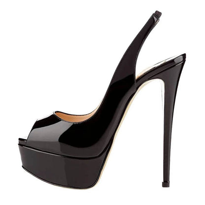Buy Center 14CM High Heel Sandals - Sexy Open Toe Platform Shoes - Buy Center UK
