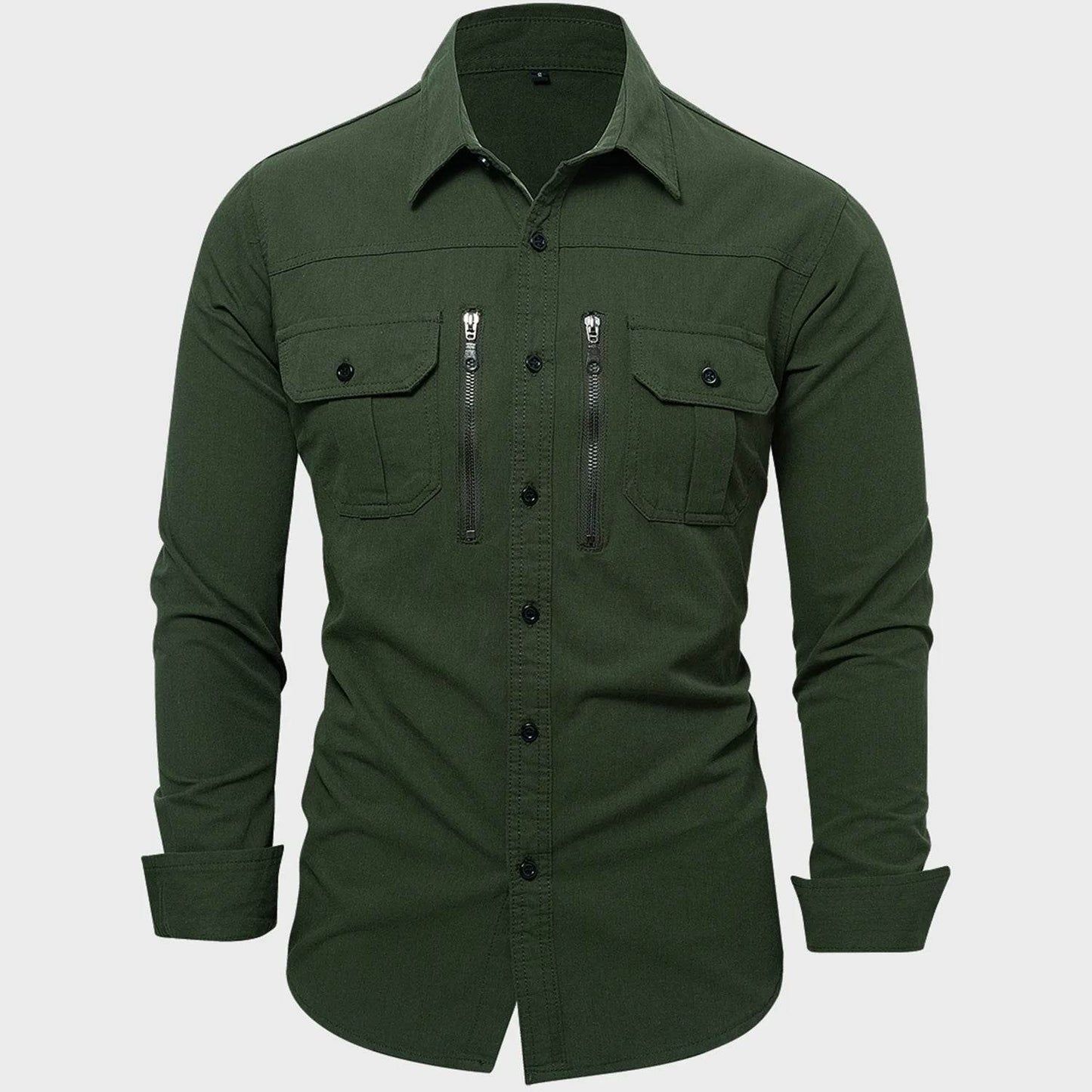 Buy Center Men's Outdoor Cargo Shirts - 100% Cotton, Multi Pocket - Buy Center UK