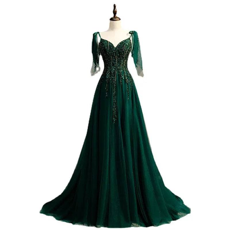 Buy Center Elegant Green Evening Gown - Luxury Minimalist Dress 2025 - Buy Center UK