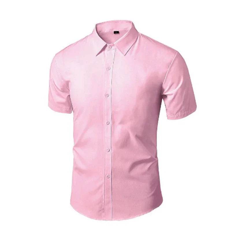 Buy Center Summer Button-Down Shirt for Men - Slim Fit, Casual Style - Buy Center UK