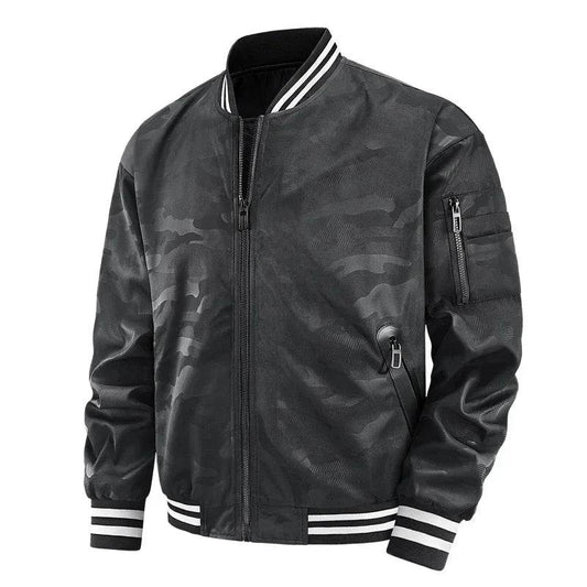Buy Center Lightweight White Baseball Jacket for Men - Spring Autumn Style - Buy Center UK