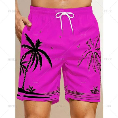 Buy Center Summer Hawaiian Beach Shorts - 3D Palm Tree Graphics - Buy Center UK