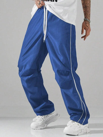 Buy Center Men’s Casual Pants - Elastic Waist, Striped Design - Buy Center UK