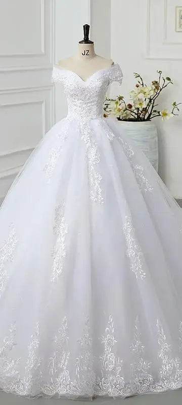 Maria Novia Off The Shoulder Wedding Dress - Vintage Sweetheart Gown - Buy Center UK