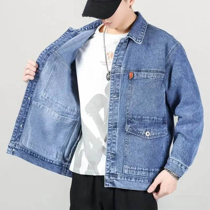 Buy Center Trendy Men's Loose Fit Denim Jacket - Spring Fashion - Buy Center UK