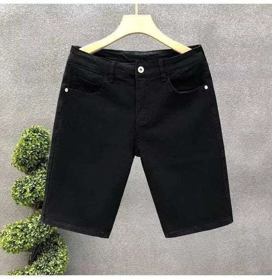 Buy Center 2023 Summer Casual Denim Shorts - Slim Fit White Knee Length - Buy Center UK