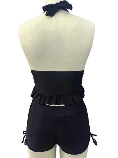 Buy Center Halter Tankini Two Piece Swimsuit - Women’s Solid Beachwear - Buy Center UK
