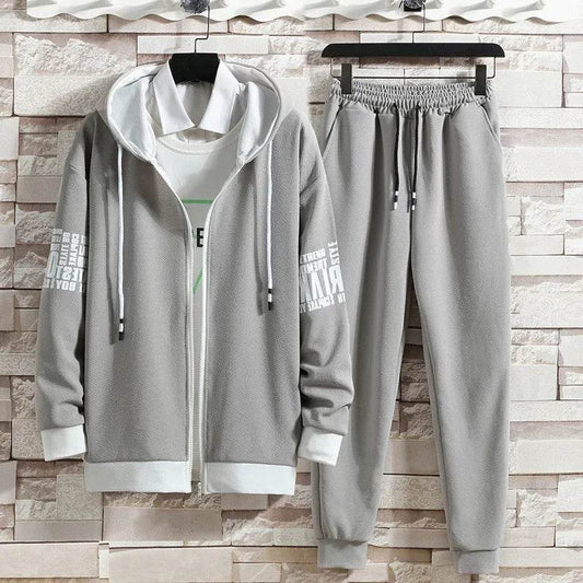 Buy Center Casual Men's Sport Suit - Stylish Hooded Cardigan Set - Buy Center UK