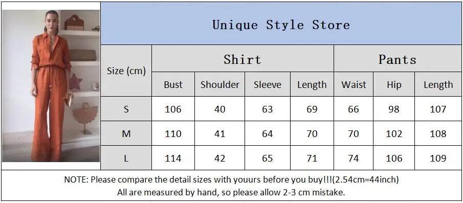 Buy Center Fashion Cotton Linen Pants Set - Elegant Summer Outfit - Buy Center UK