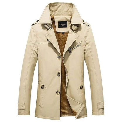 Buy Center Men’s Casual Trench Coat - Slim Fit Winter Jacket - Buy Center UK