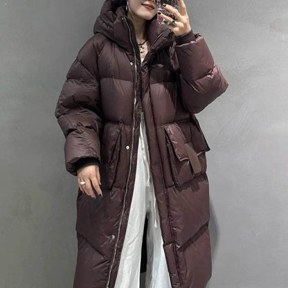 Buy Center Women's 2024 Knee Length Down Jacket - Waterproof & Warm - Buy Center UK