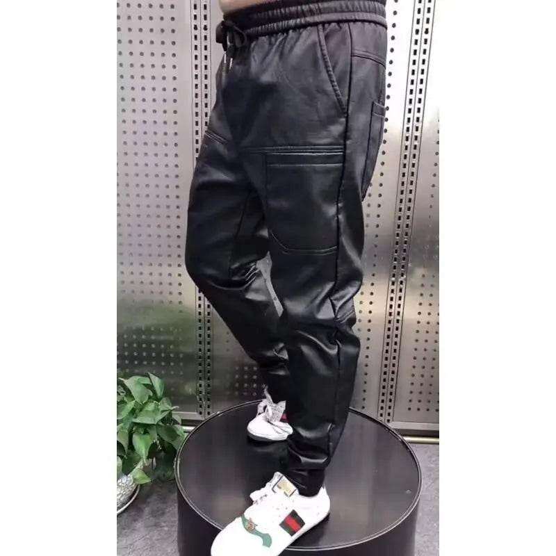 Buy Center Outdoor Loose Harem Leather Pants - Casual Luxury Style - Buy Center UK