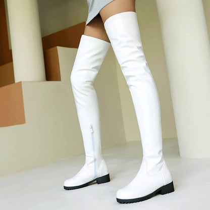 Buy Center Plus Size Thigh High Boots - Comfy Black & White Styles - Buy Center UK