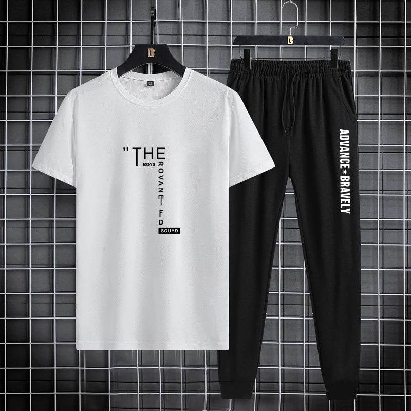 Buy Center Men's Printed Sports Suit - Trendy Summer Casual Set - Buy Center UK