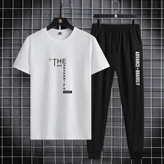Buy Center Men's Printed Sports Suit - Trendy Summer Casual Set - Buy Center UK