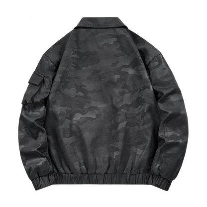 Buy Center Men's White Bomber Jacket - Camouflage, Turndown Collar - Buy Center UK