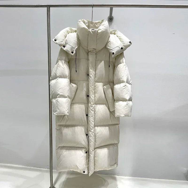 Buy Center Women's White Duck Down Coat - Warm & Stylish Puffer Jacket - Buy Center UK