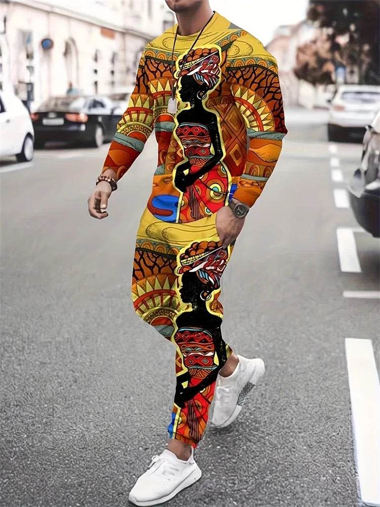 Urban Street Fashion 2pcs Suit - Demon 3D Printed Long Sleeve Shirt - Buy Center UK