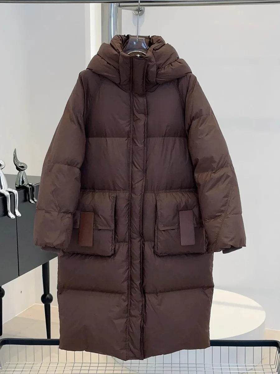 Buy Center Women's 2024 Knee Length Down Jacket - Waterproof & Warm - Buy Center UK