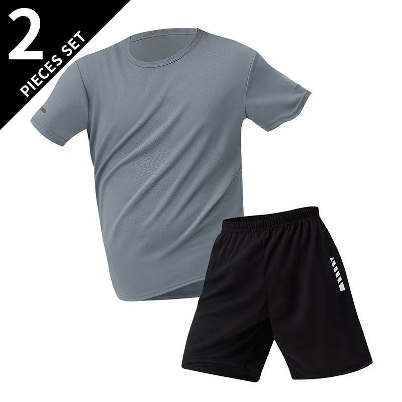 Buy Center Plus Size Men's Quick-Drying Shorts Suit - T-Shirt & Shorts - Buy Center UK
