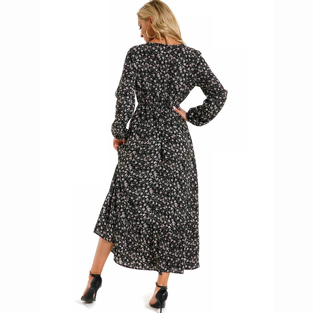 2023 Bohemian Women Maxi Dress - Long Sleeve Chiffon Floral Style - Buy Center UK