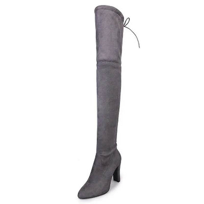 Buy Center Sexy Over-The-Knee Boots - Suede Leather Pointed Heels - Buy Center UK