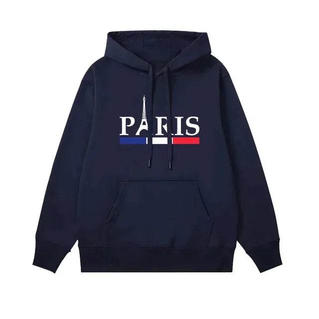 Buy Center Men's Hoodie Set - Paris Print Sweatshirt & Jogger Pants - Buy Center UK