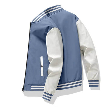 Buy Center Men's Color Contrasting Baseball Jacket - Casual Spring/Fall - Buy Center UK