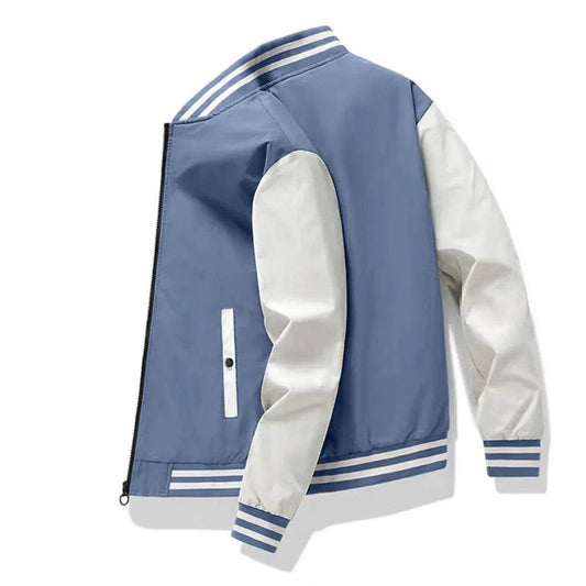 Buy Center Men's Color Contrasting Baseball Jacket - Casual Spring/Fall - Buy Center UK
