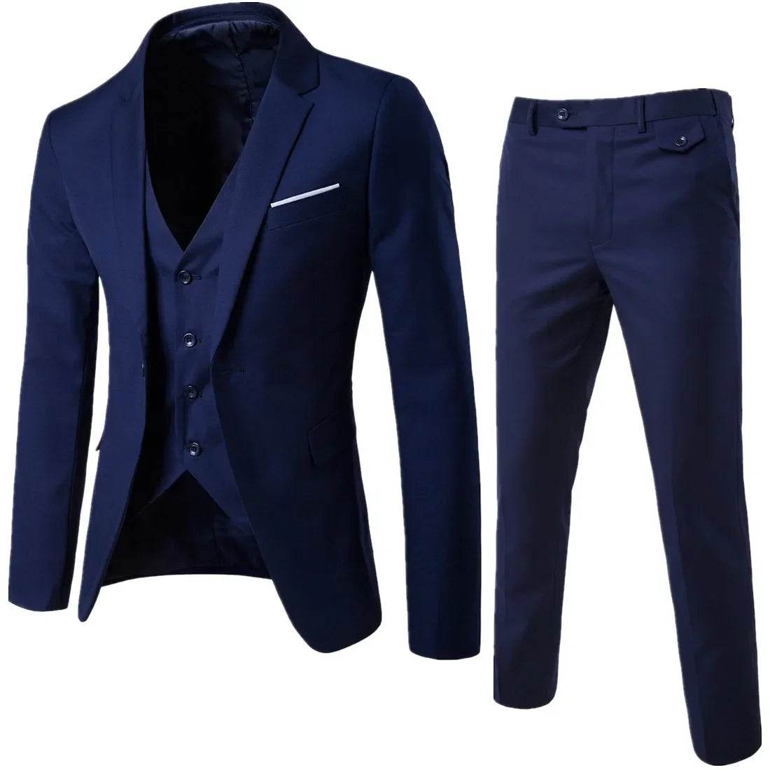 Buy Center Black Casual Suit for Men - Spring Autumn Two-Piece Set - Buy Center UK