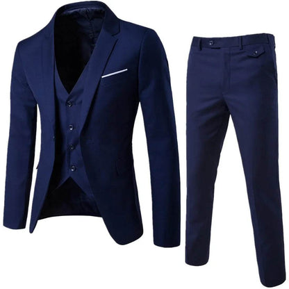 Buy Center Black Casual Suit for Men - Spring Autumn Two-Piece Set - Buy Center UK