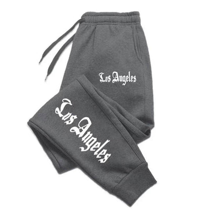 Los Angeles Letter Printed Jogging Pants - Unisex Casual Sports Wear - Buy Center UK