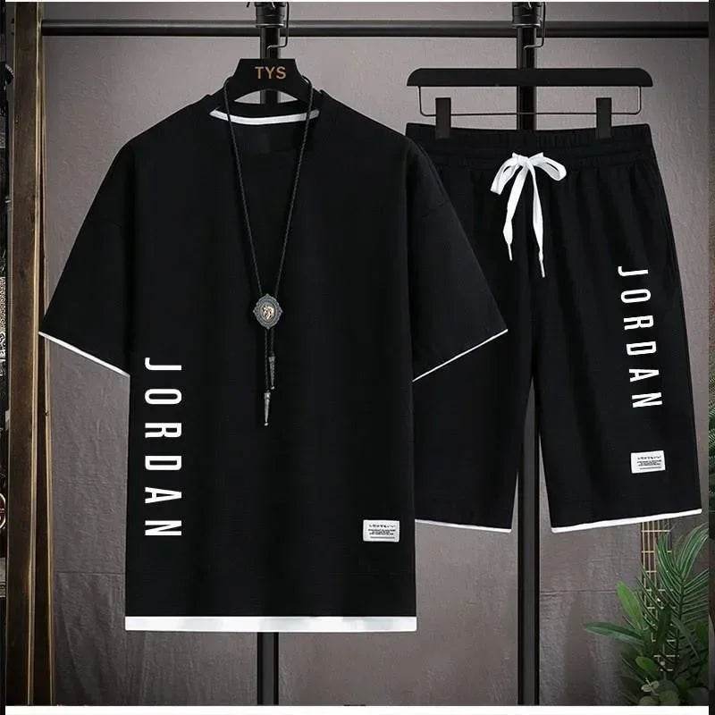 Buy Center Men's Casual T-Shirt and Shorts Set - Comfortable Waffle Suit - Buy Center UK
