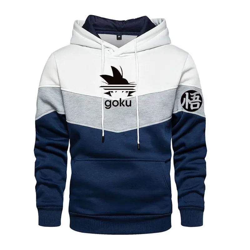 Anime Son Goku Fleece Sweatshirt - Cozy Men’s Hooded Pullover - Buy Center UK