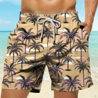 Buy Center 2024 Men's Oversized Quick Dry Shorts - Coconut Tree Print - Buy Center UK