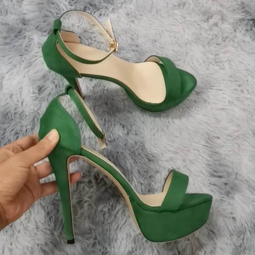 Buy Center Women’s Sexy Open Toe High Heel Sandals - Patent Leather - Buy Center UK