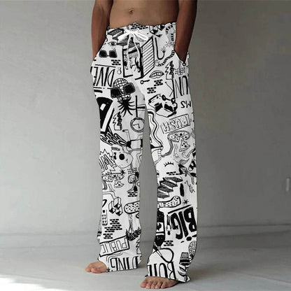 Fashion 3D Skull Men's Bamboo Fiber Pants - Quick-Drying Leisure Trousers - Buy Center UK