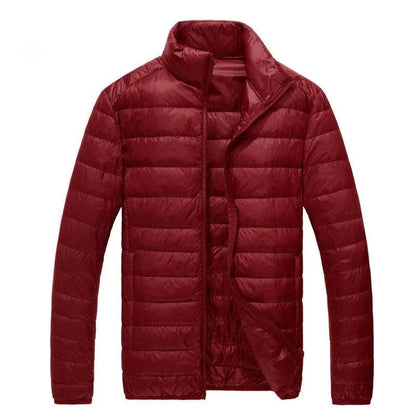 Buy Center Slim Fit Down Jacket - Lightweight Solid Color for Men - Buy Center UK