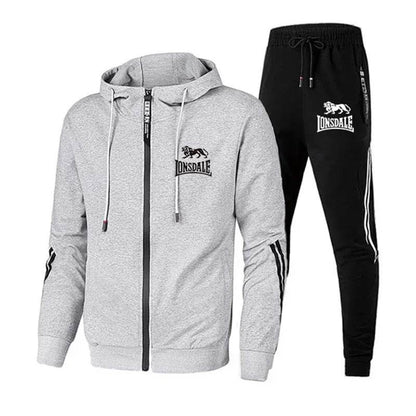 Buy Center Men's Tracksuit Set - Stylish Zipper Hoodie & Slim Pants - Buy Center UK