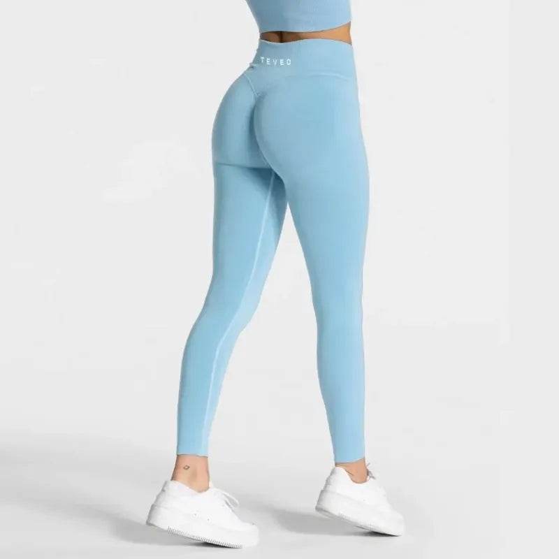 2025 TEVEO Women's Seamless Yoga Leggings - High Stretch Fitness Pants - Buy Center UK