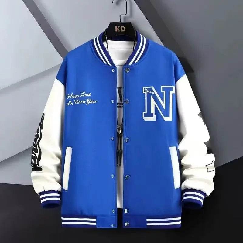 Trendy Men's Baseball Jacket - Casual Loose Fit for Spring & Autumn - Buy Center UK