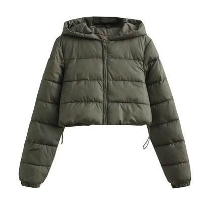 Buy Center Women's Fall Winter Puffer Jacket - Cropped, Oversized Style - Buy Center UK