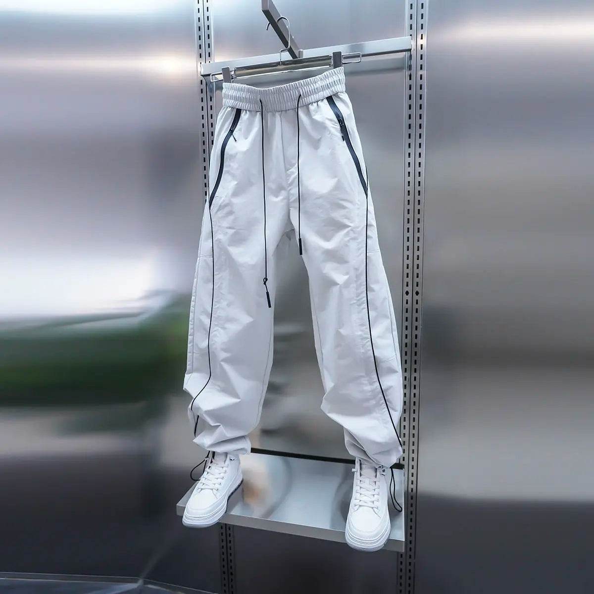 Buy Center Men's Quick-Dry Casual Pants - Elastic Waist, Wide-Leg Style - Buy Center UK