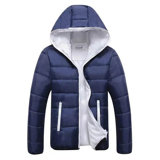 Classic Men's Cotton Coat - Hooded Zipper Jacket in Candy Colors - Buy Center UK